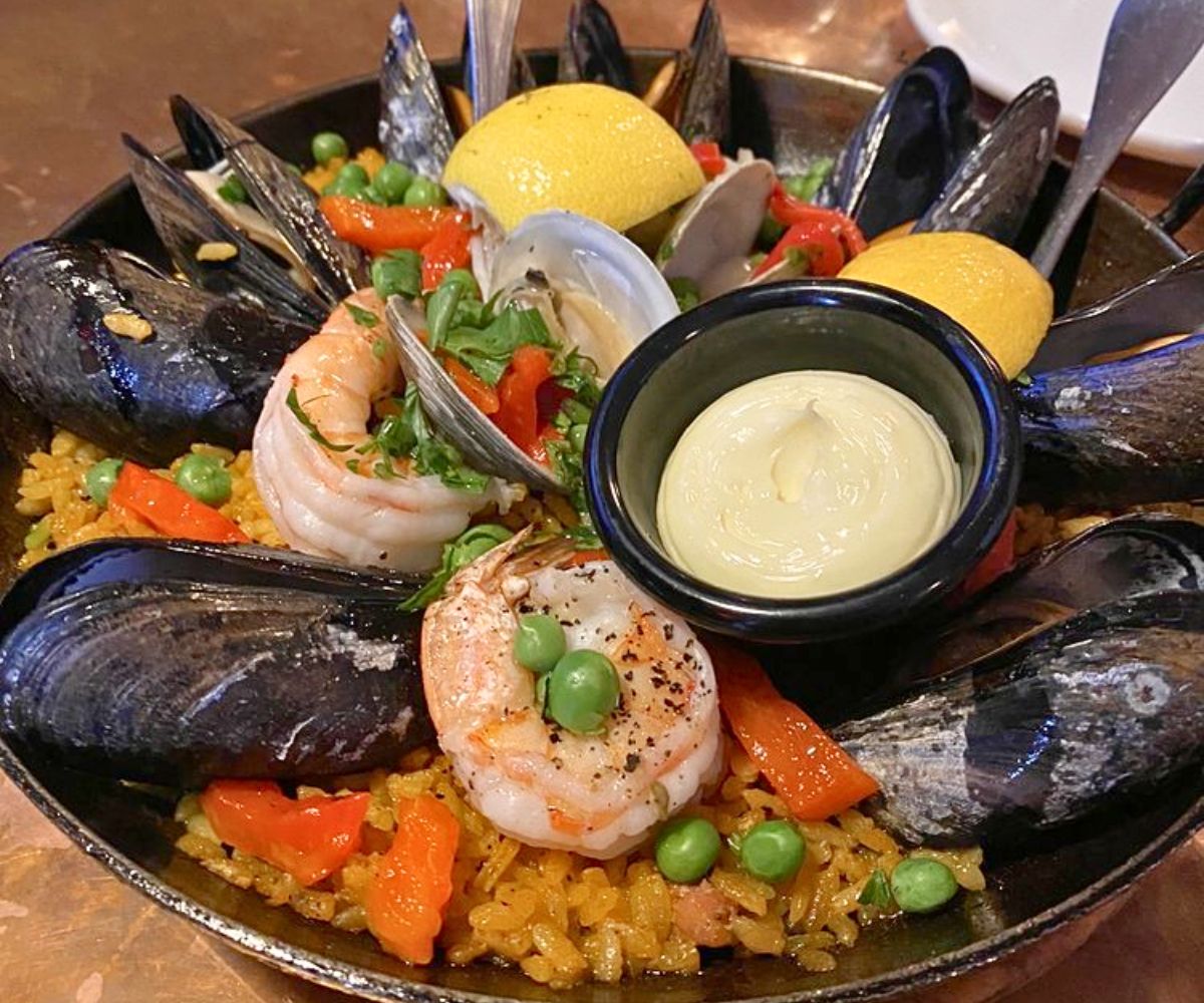 Paella Valenciana Plato at The Cuban in Hoboken, New Jersey