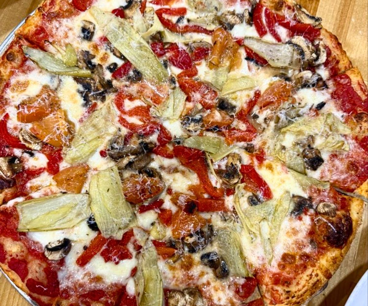 Garden Veggie Pizza at West Grove Pizza in Garden Grove, CA