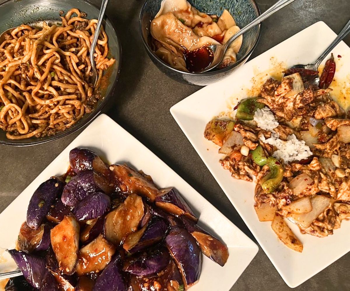 dishes at Dan Dan in Philadelphia, Pennsylvania
