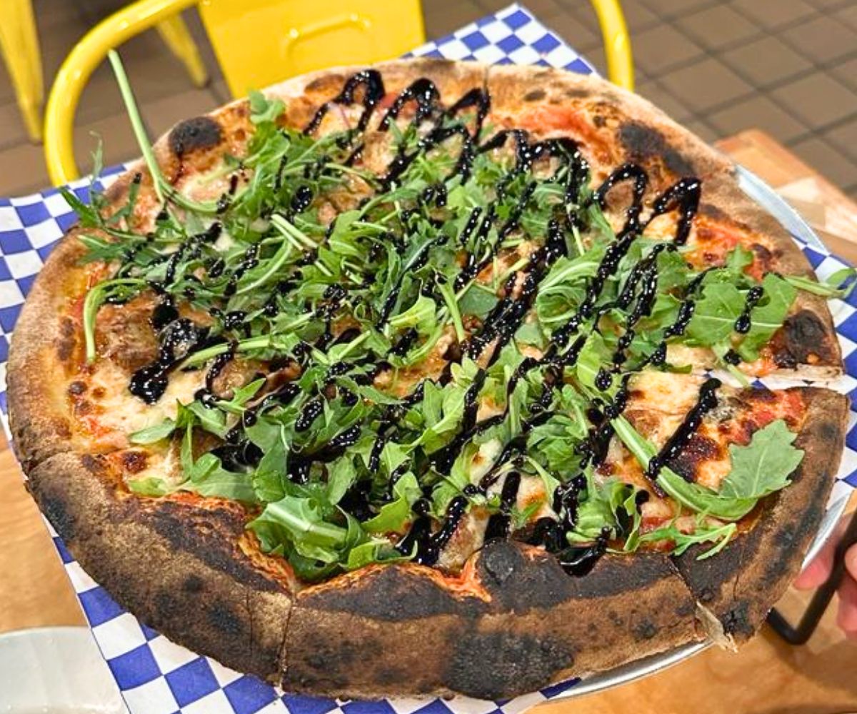 Jax Paradise Pie at Jax Wood Fired Pizza in Haleiwa, Hawaii