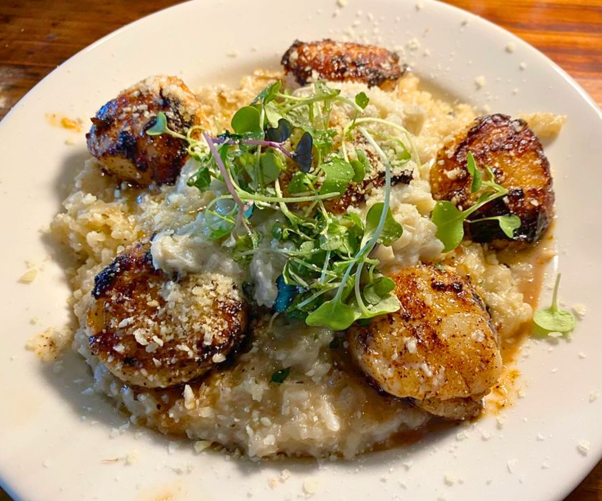 scallop risotto at One Thirty One Lameuse in Biloxi, Mississippi