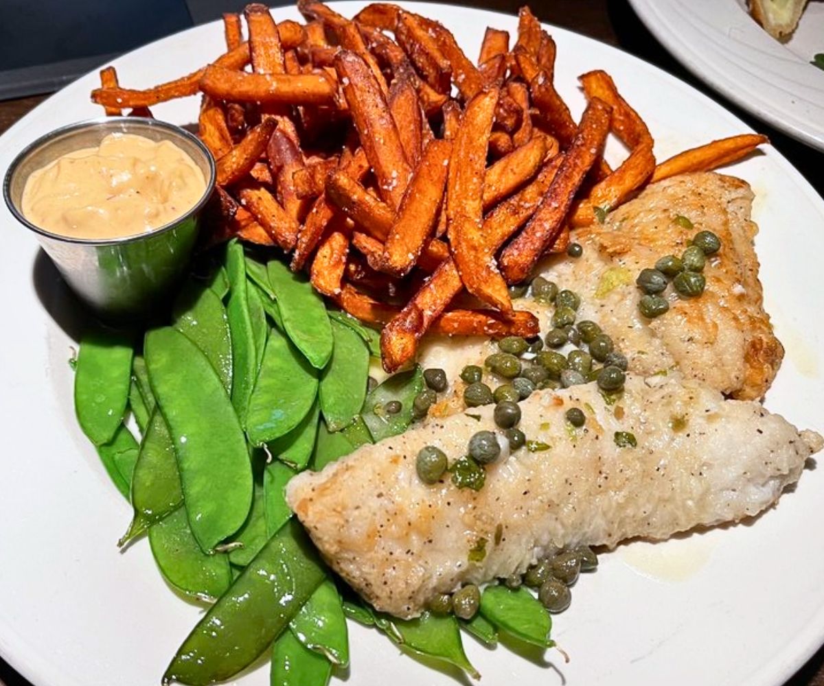 Walleye Piccata at The Toasted Frog in Grand Forks, North Dakota