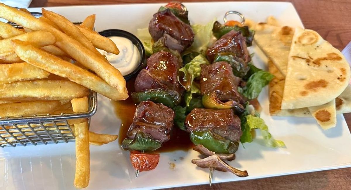 Beef Skewers at Tito's Lounge in Urbandale, Iowa