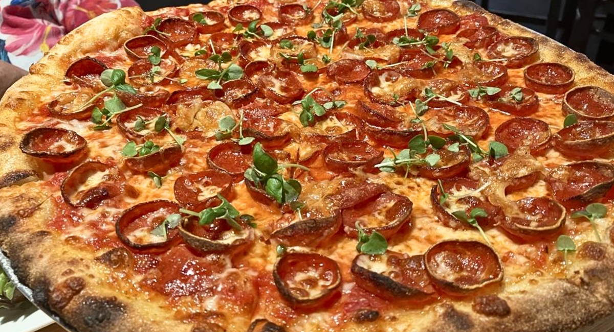 The Hancock Pizza at Revolution Taproom & Grill in Rochester, NH