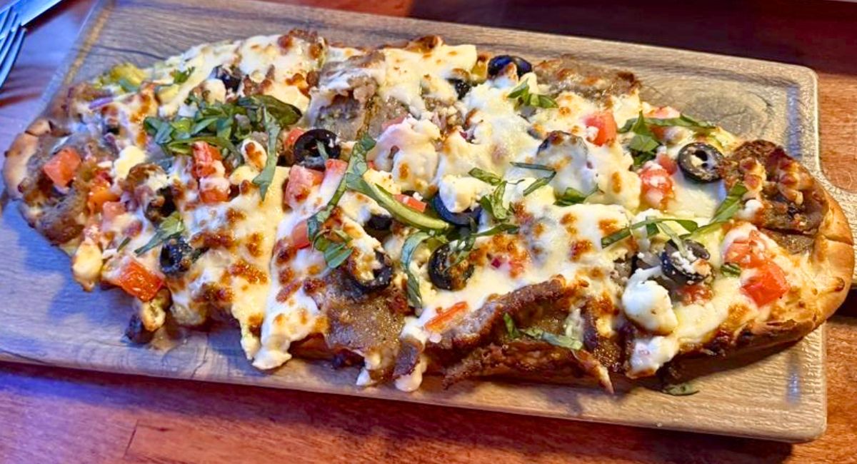 Greek Flatbread at Tito's Lounge in Urbandale, Iowa