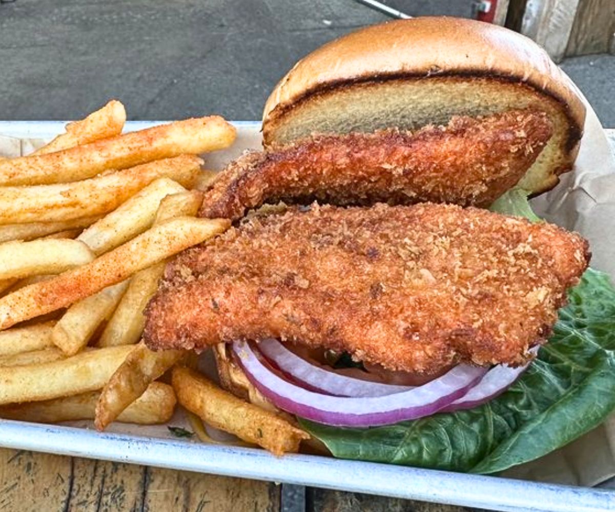 Salmon Burger at Alaska Fish House in Ketchikan, Alaska