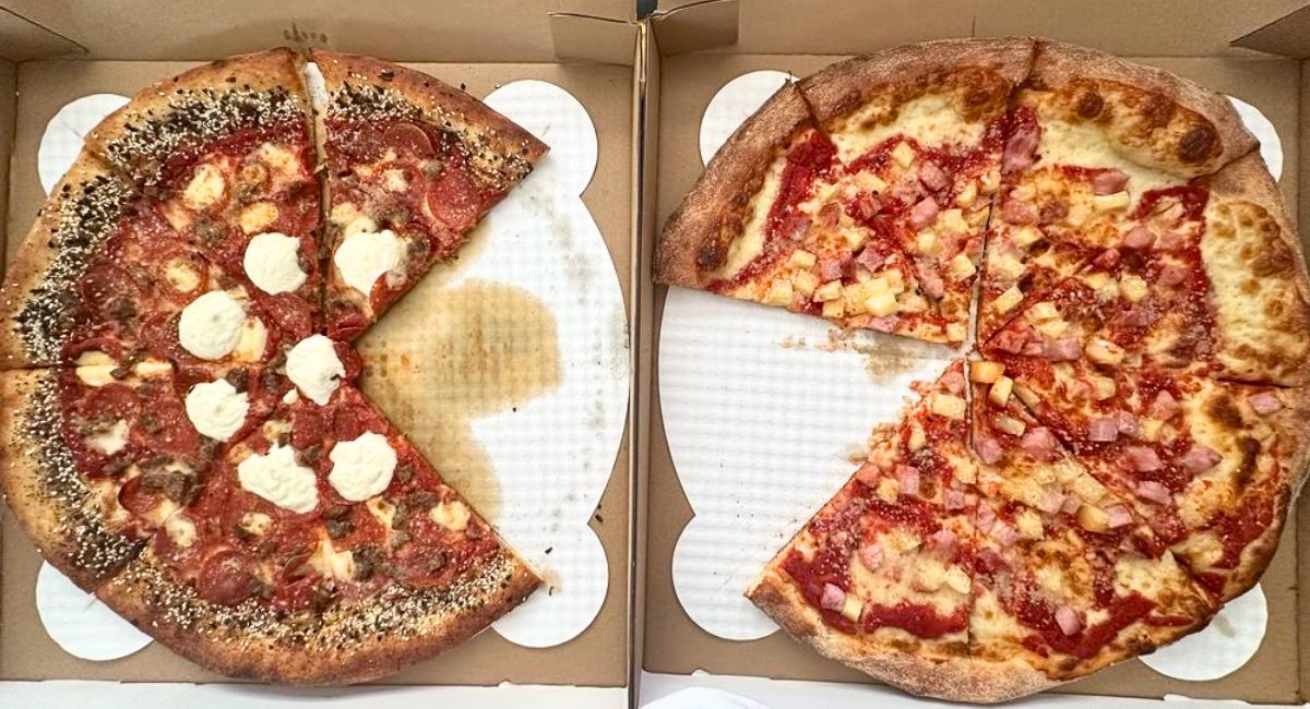 pizzas at West Grove Pizza in Garden Grove, California