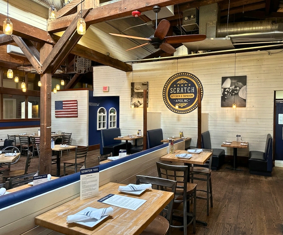 interior of Scratch Kitchen & Taproom in Apex, North Carolina