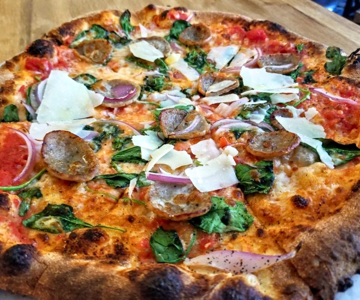 pizza at Revolution Taproom & Grill in Rochester, New Hampshire