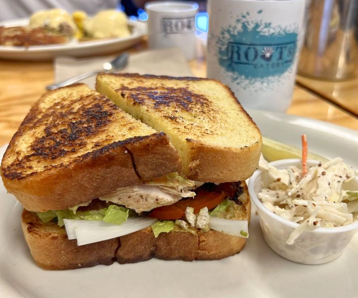 Toasted Brioche Chicken Club at Roots Eatery in Maricopa, AZ