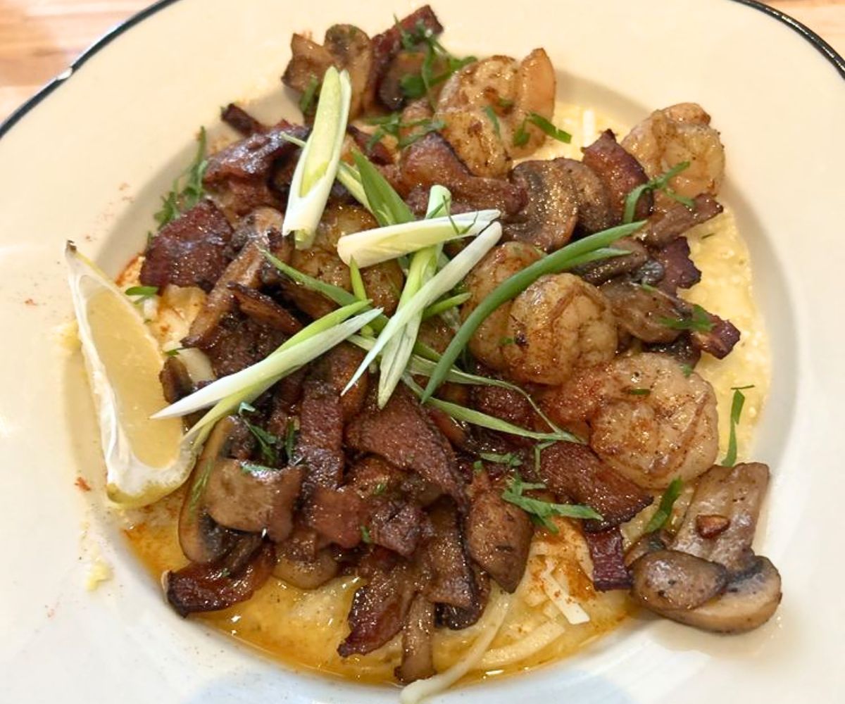 Shrimp and Grits at Hot Suppa in Portland, ME