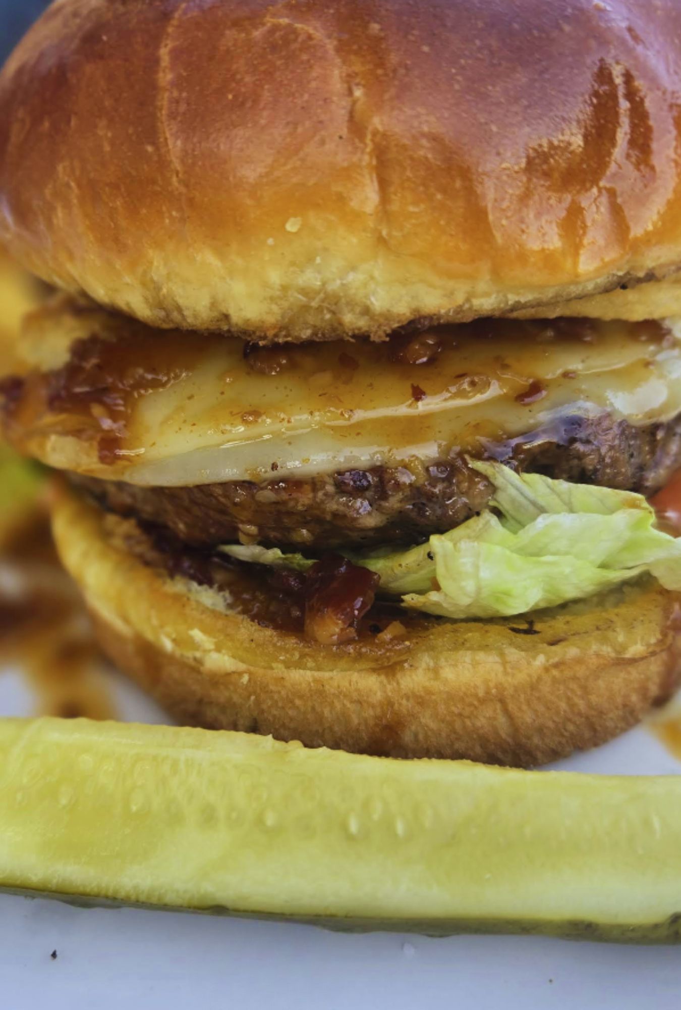 burger and cajun fries at The Grumpy Goat in Elgin IL