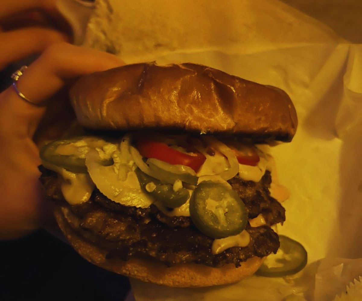 Desert Hawk - Pickled Jalapeño & Grilled Onion Burger Double Patty