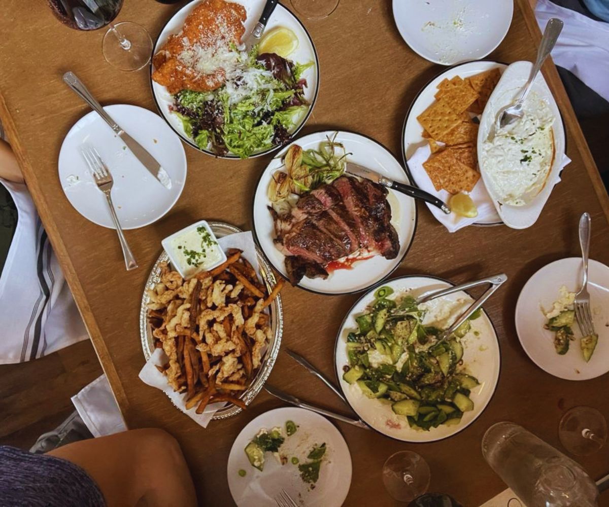 Angelina's - Chicken Cutlet, Steak, Cucumber Salad, Fruits, Cheese & Crackers