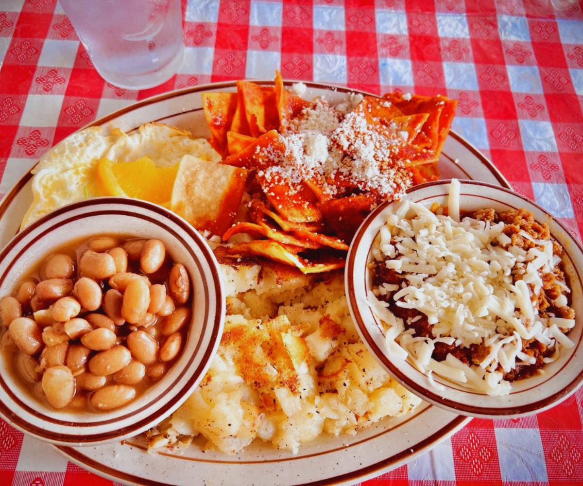 Old River Grill at the Marketplace - Chilaquiles with Chorizo (May Specials Menu)