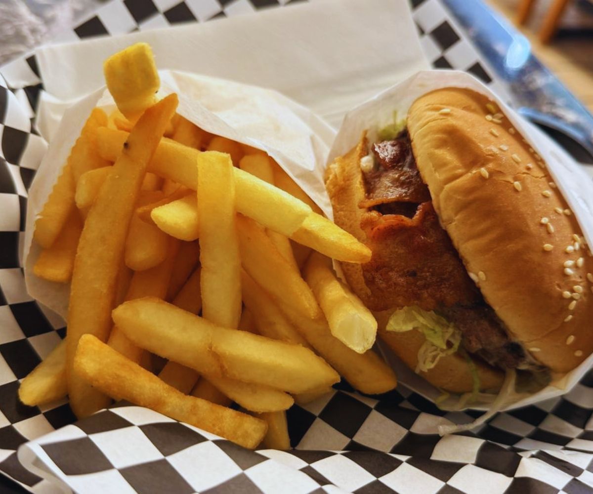 Phil's Charbroiled Burgers - Fries & Bacon Burger