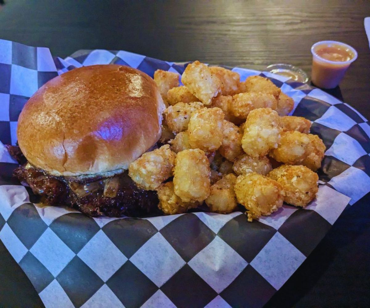 Smash Buddies - Double Smash Burger with Onions and Tots