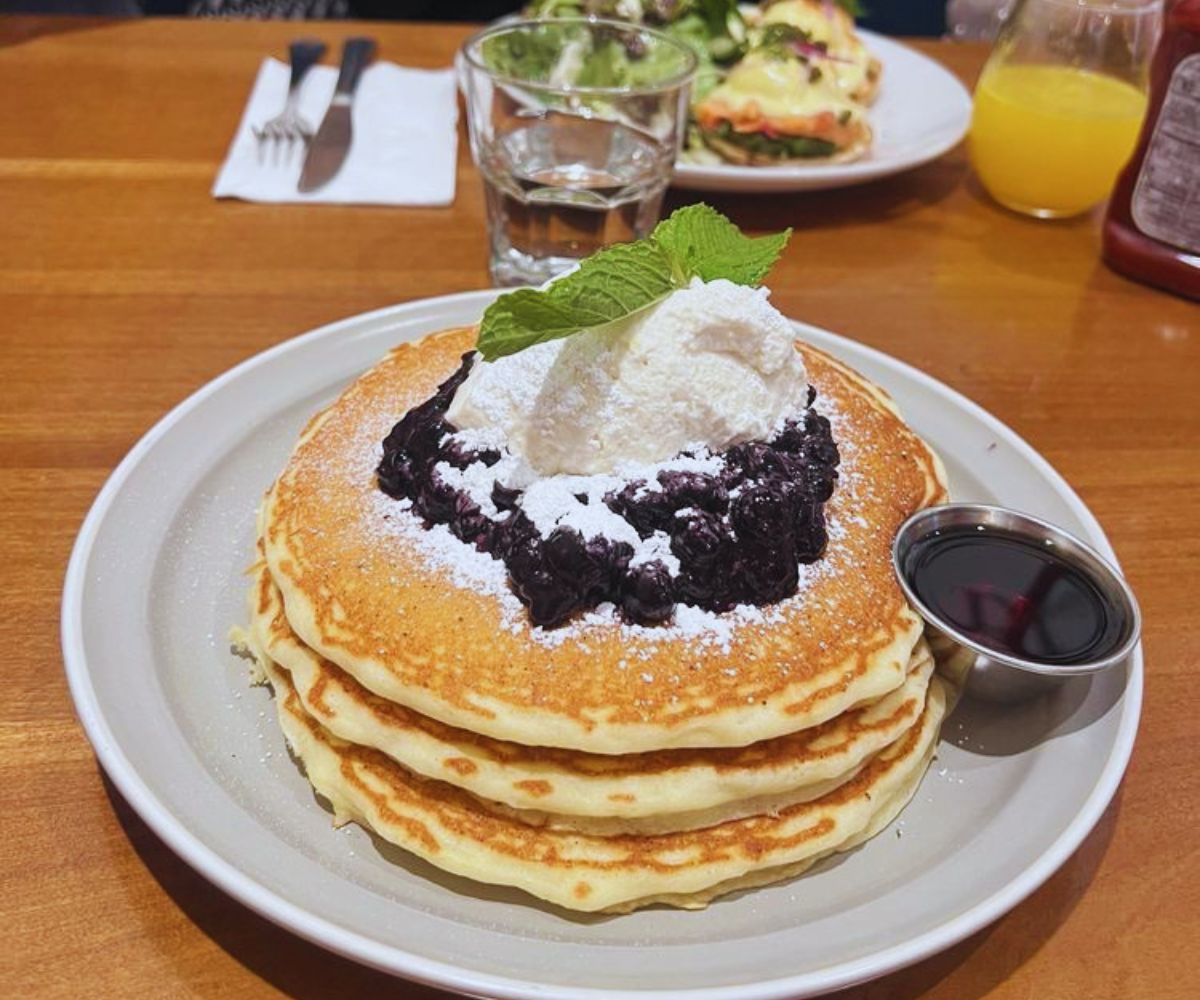 Poached Kitchen - Blueberry Lemon Ricotta Pancake Stacks