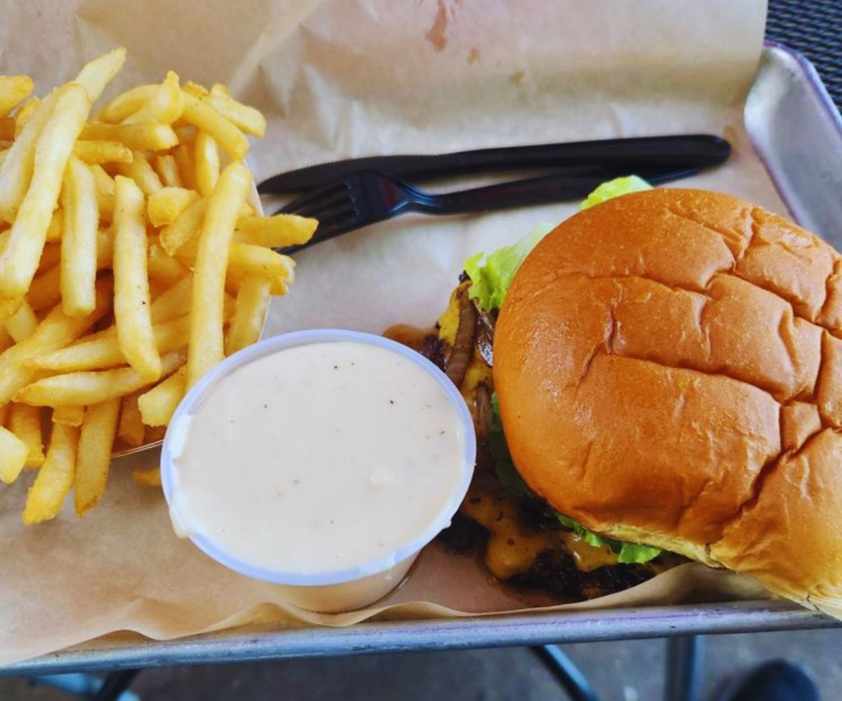 Jack Nolen’s - Single Burger & Fries with Beer Cheese