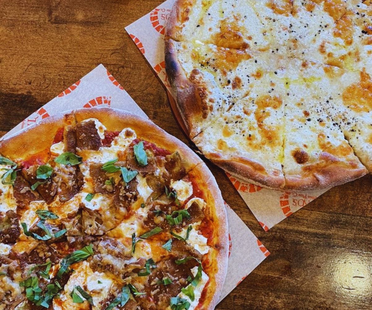 Tino’s Artisan Pizza - Cacio e Pepe & Eggplant Parm