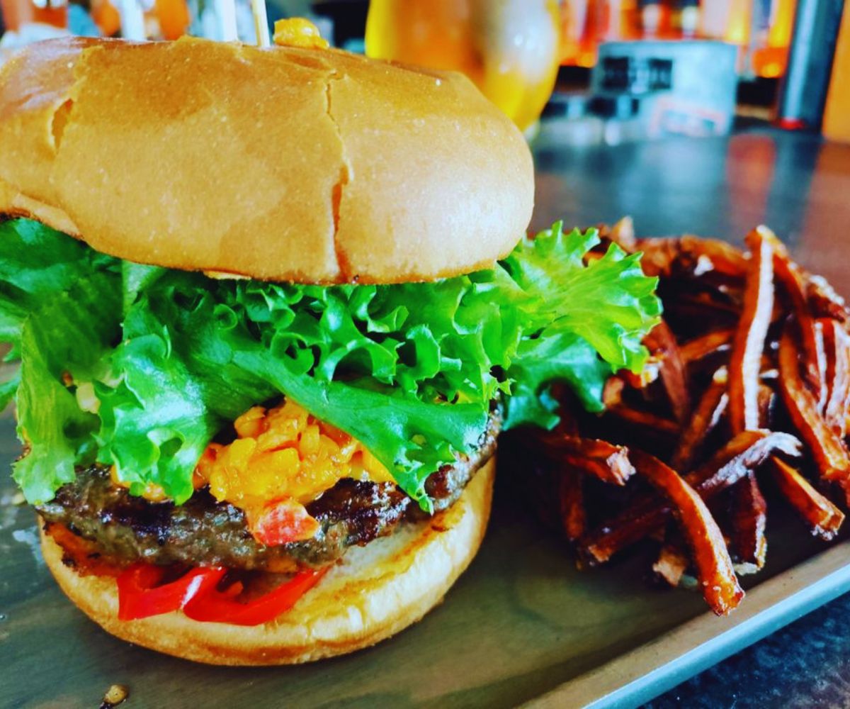 The Bier Boutique - Lumburgh Burger & Sweet Potato Fries