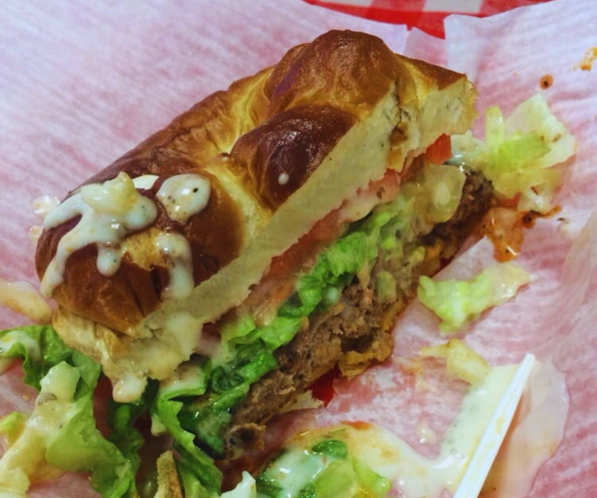 Will's Grill - Buffalo Ranch Burger with Pretzel Bun