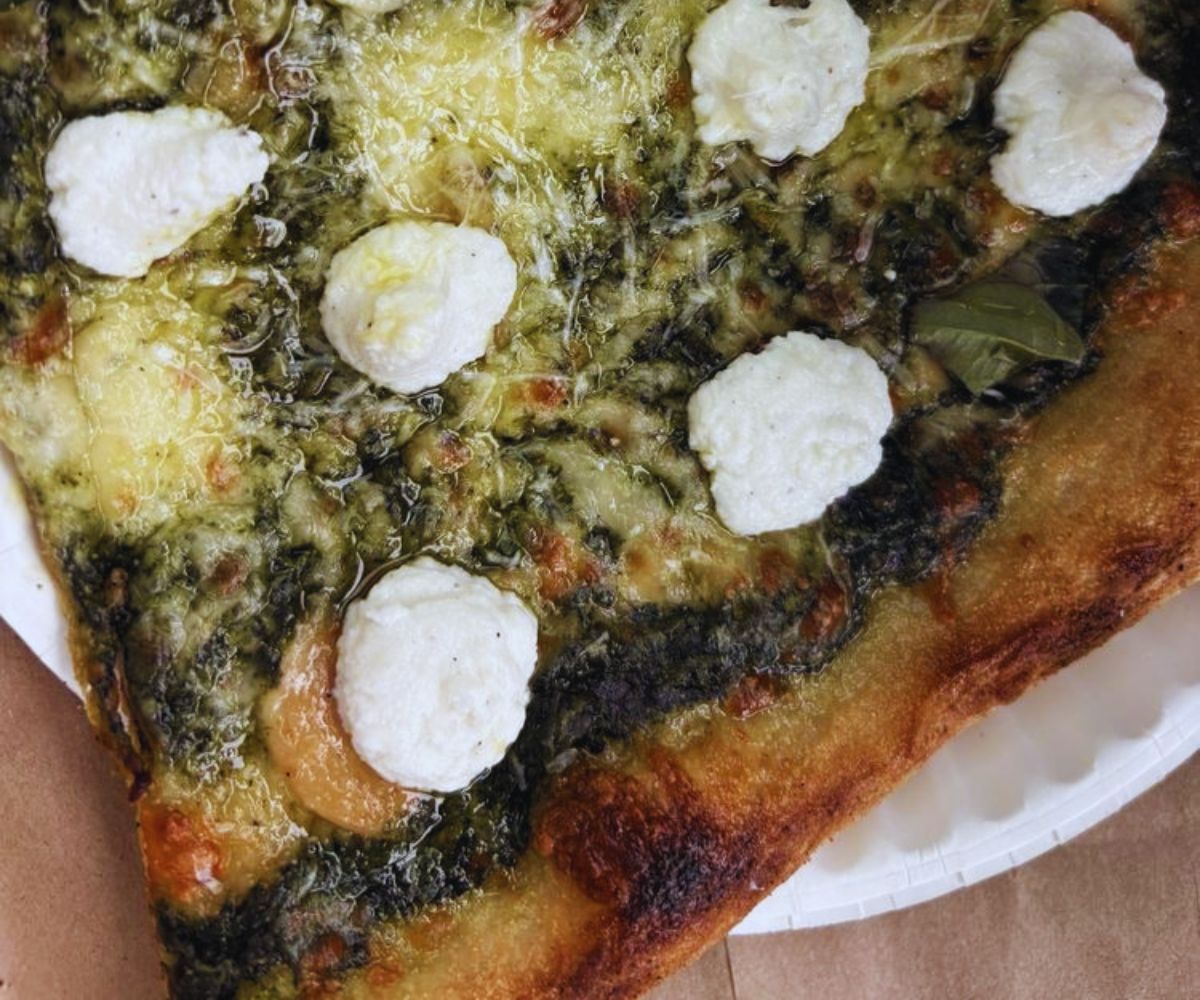 Ozzi’s Pizza - Creamed Spinach Pizza Slice