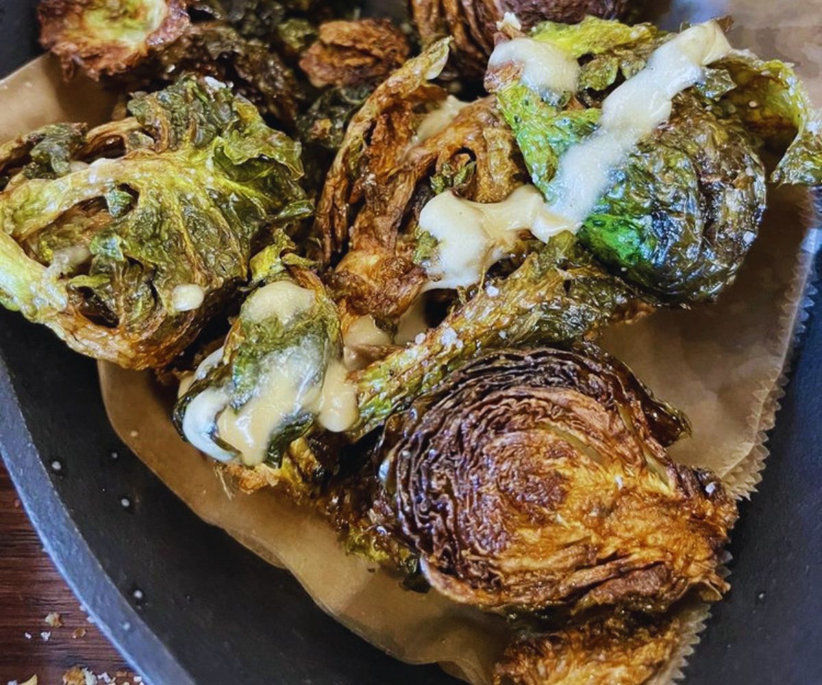 Community Matters Cafe - Tahini Brussels Sprouts