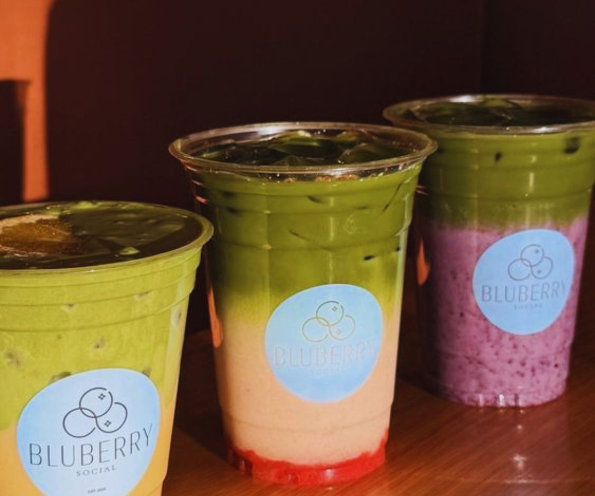 Bluberry Social - Strawberry Matcha Latte, Blueberry Matcha Latte & Orange Dream Matcha