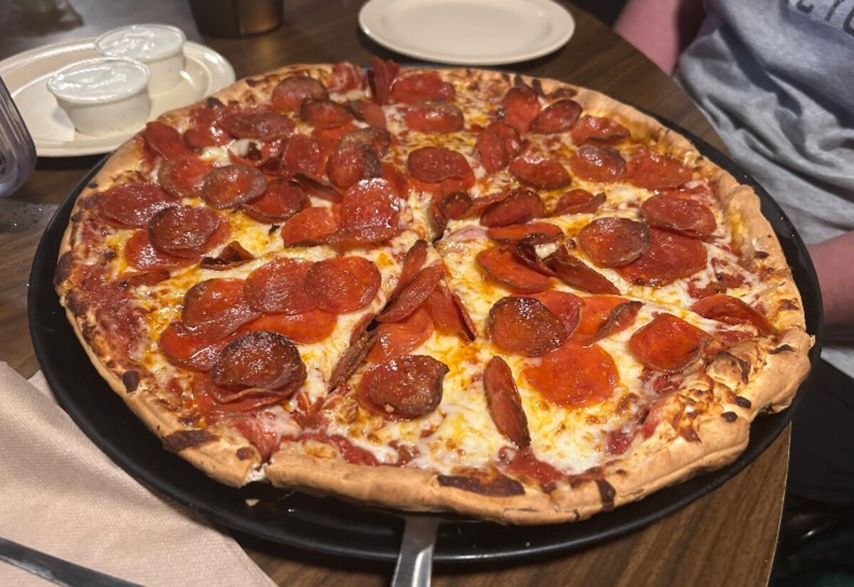 Food in Poppa Rollo's Pizza, Waco, TX