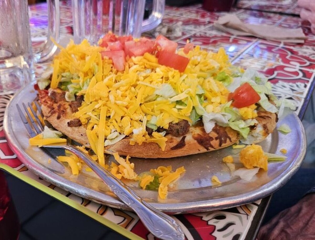 Food in Poppa Rollo's Pizza, Waco, TX