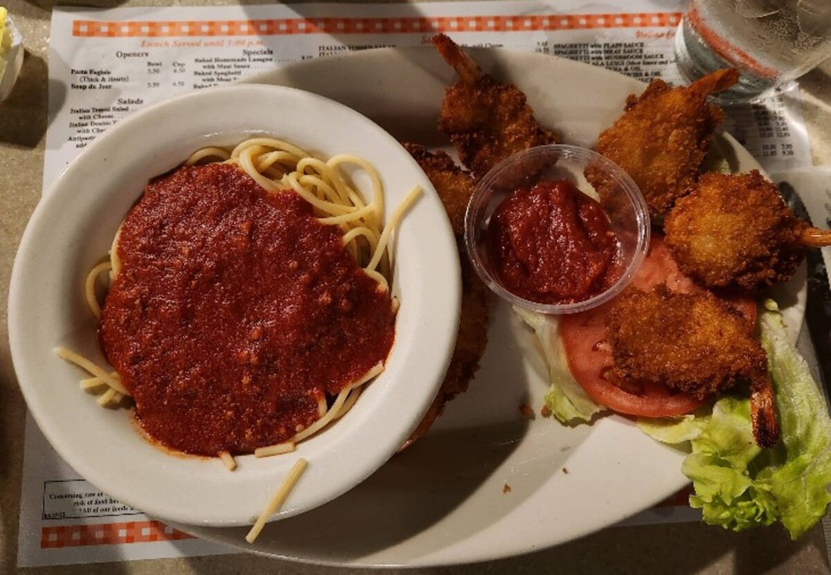 Food in Luigi's Restaurant, Akron, OH