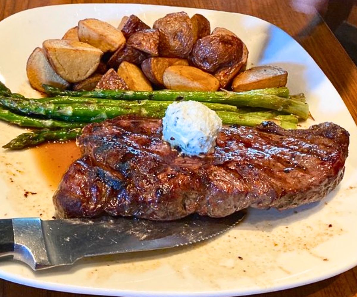 New York Strip at Porter Creek Hardwood Grill in Fargo, North Dakota