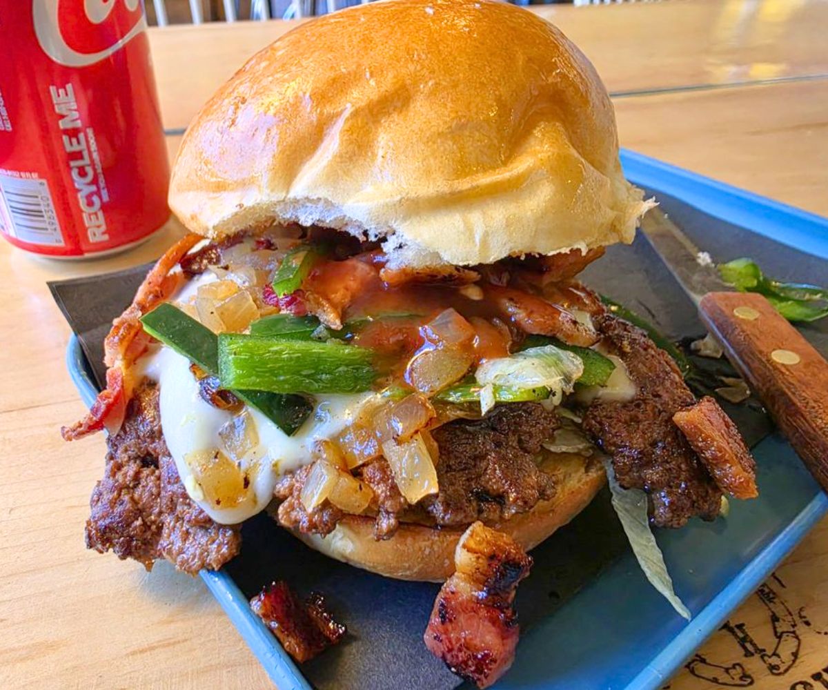 burger at Oakwood Proper Burgers in Traverse City, MI
