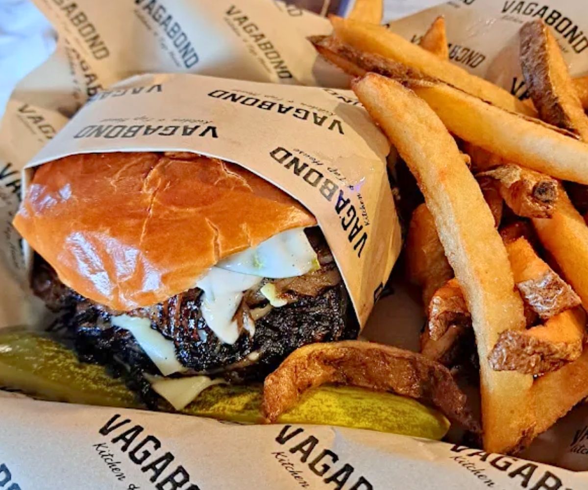 burger at Vagabond Kitchen & Tap House in Atlantic City, NJ