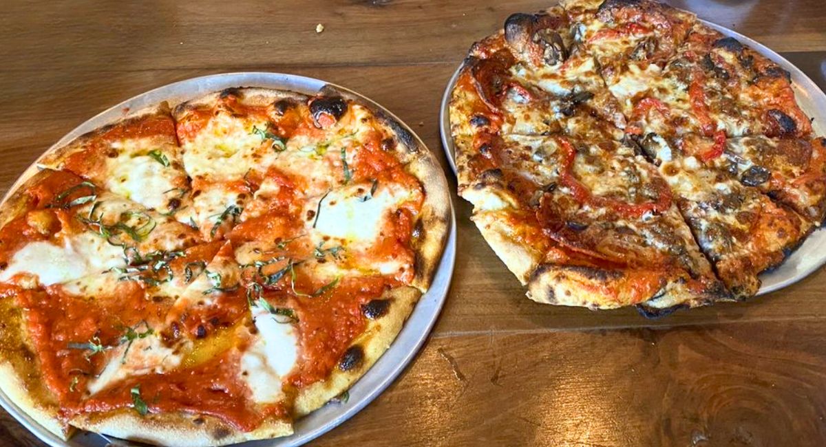 Pizzas at Hearth Wood Fired Pizza in Beaufort, SC