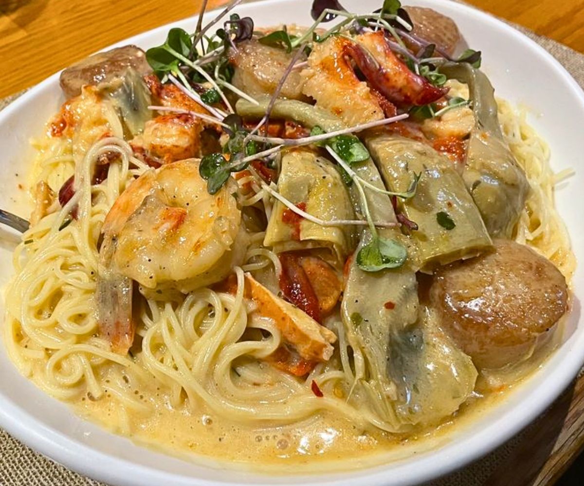 Seafood Pasta Special at Lucky Dog Tavern in North Smithfield, RI