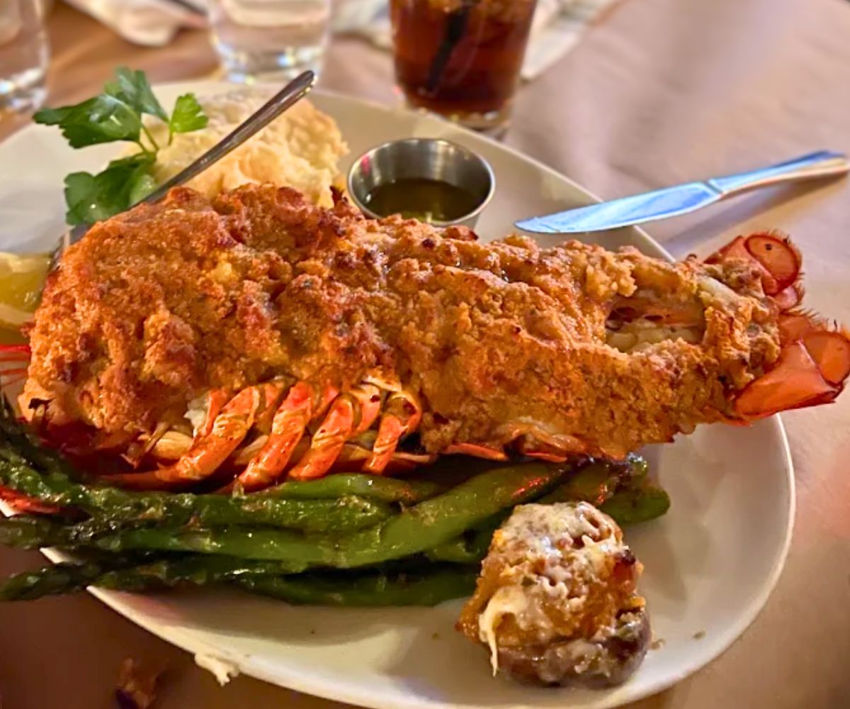 Baked Stuffed Lobster at Lucky Dog Tavern in North Smithfield, RI