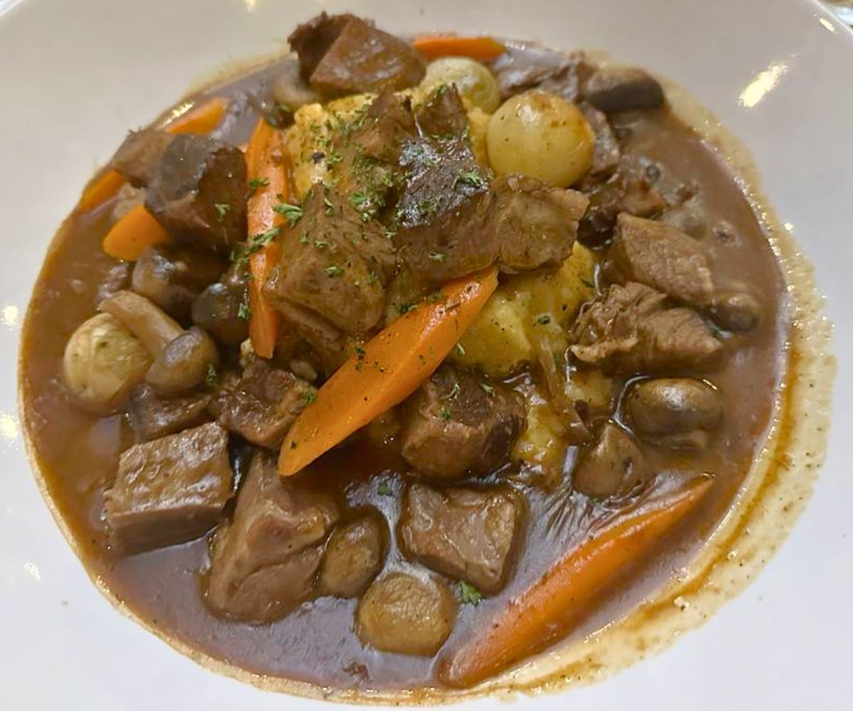 Beef Bourguignon at Blue Talon Bistro in Williamsburg, Virginia