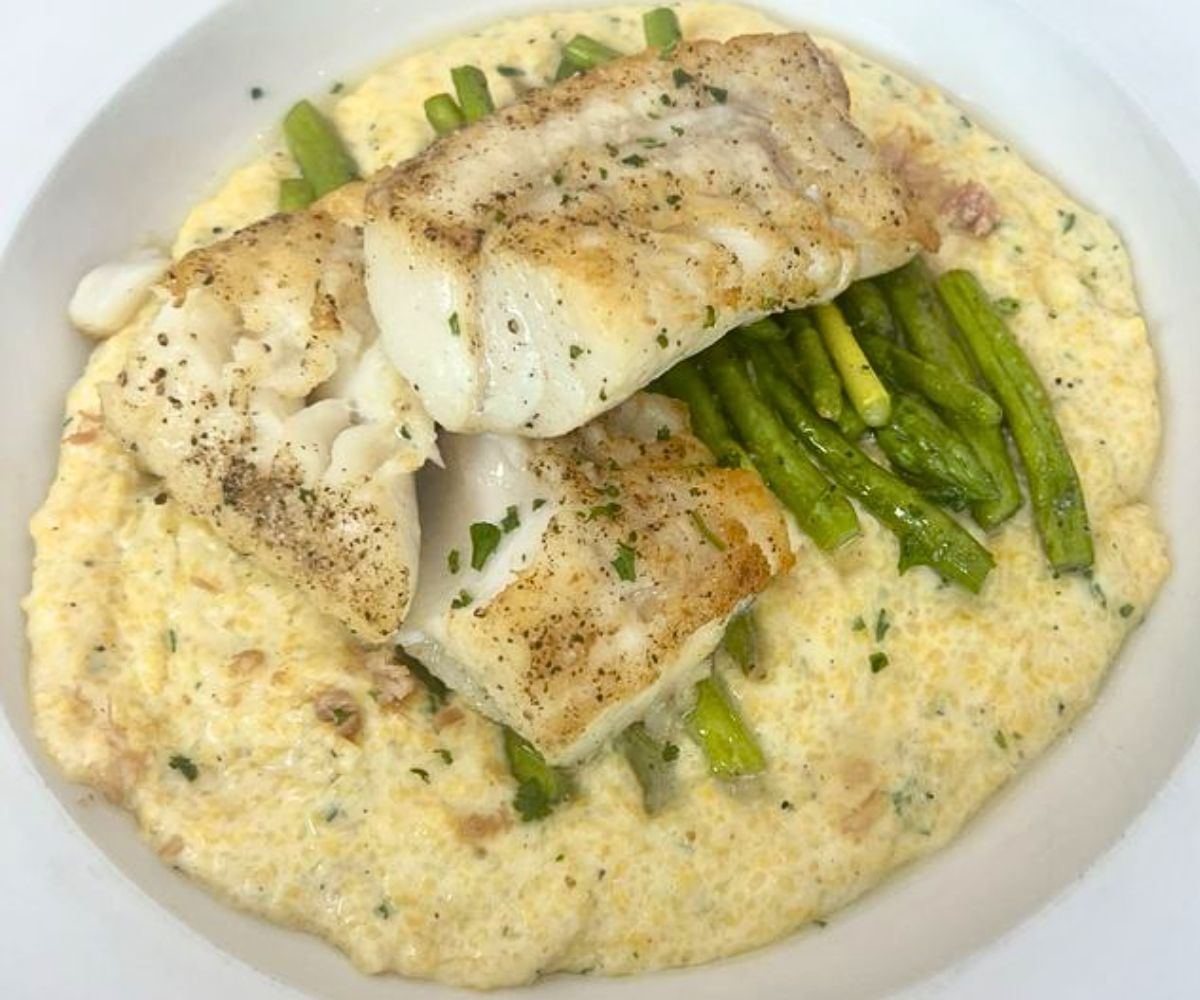 Roasted Cod at Blue Talon Bistro in Williamsburg, Virginia
