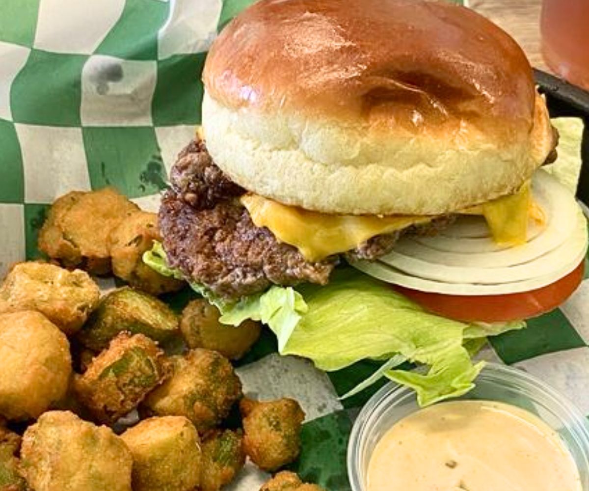 Old Fashioned Burger at Patties in Edmond, Oklahoma