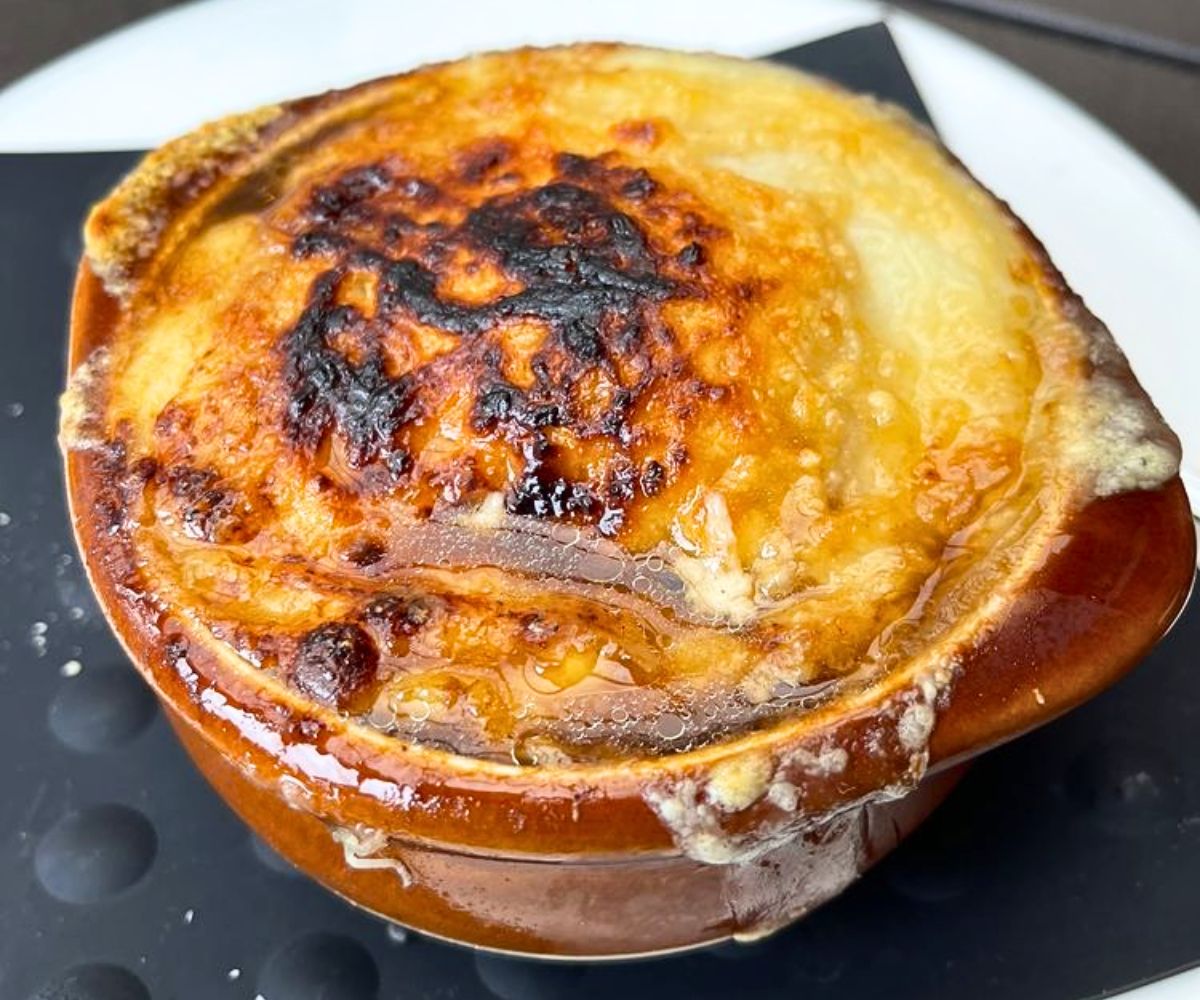 French Onion Soup at Blue Talon Bistro in Williamsburg, Virginia
