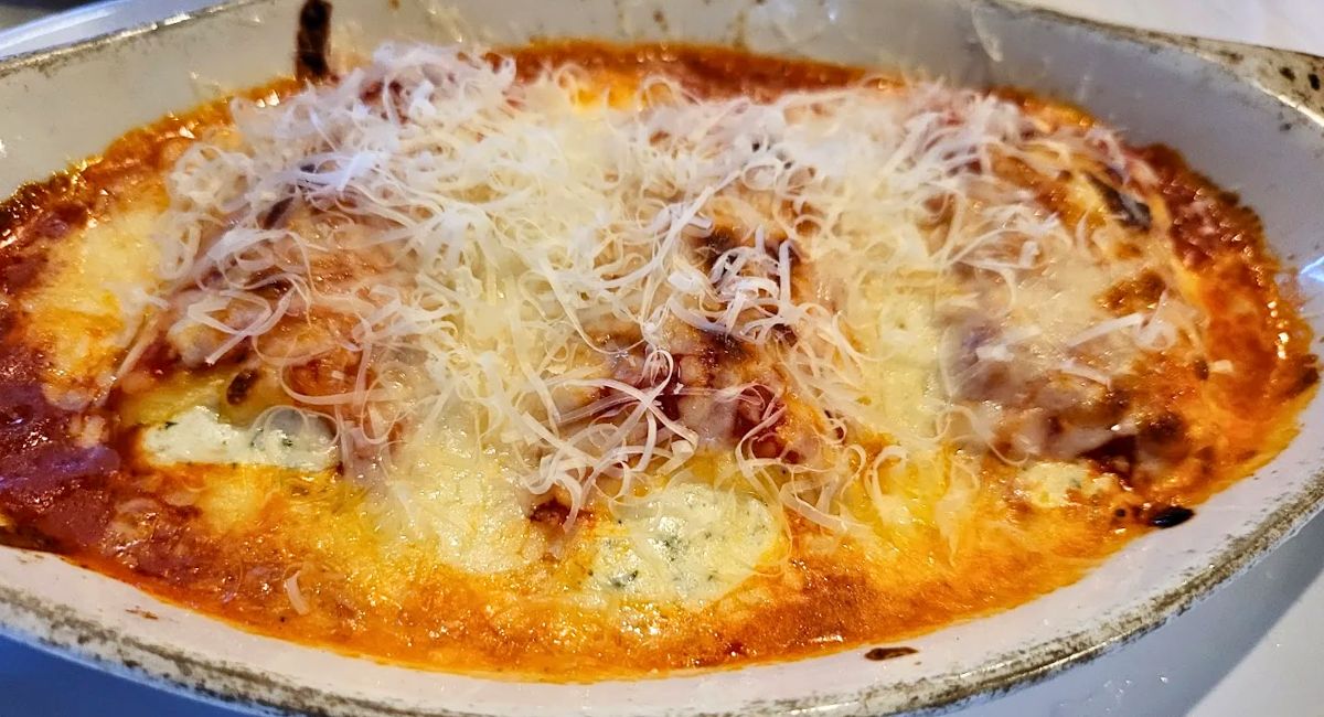 Manicotti at Rivera Italian Restaurant in North Little Rock, AR