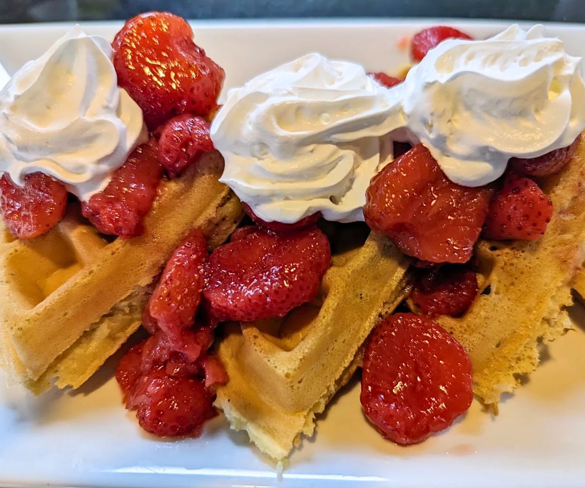 Waffles at Angelle's Diner in Troutville, VA
