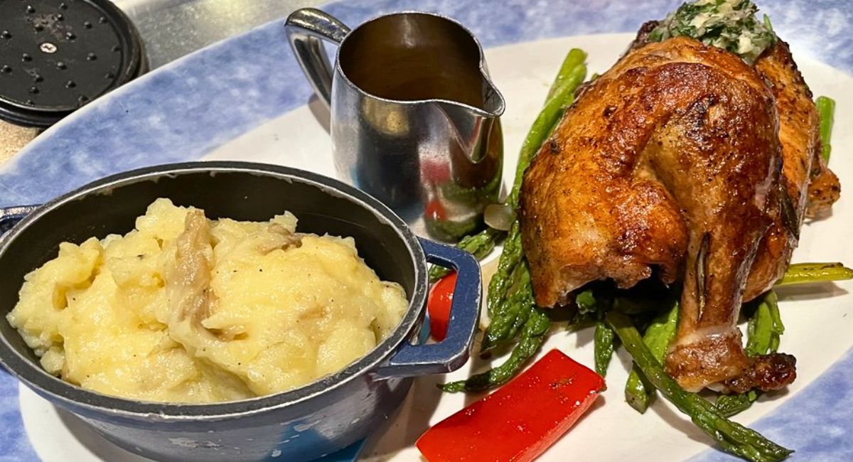 Rotisserie Chicken at Blue Talon Bistro in Williamsburg, VA