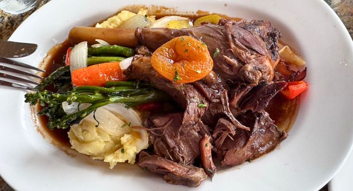 lamb shank at Blue Talon Bistro in Williamsburg, VA
