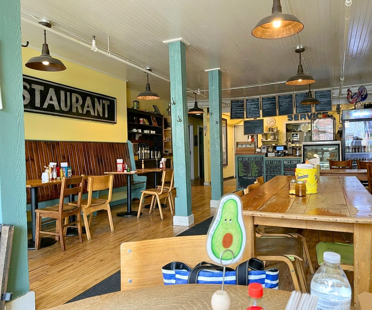 interior of 3 Squares Cafe in Vergennes, VT