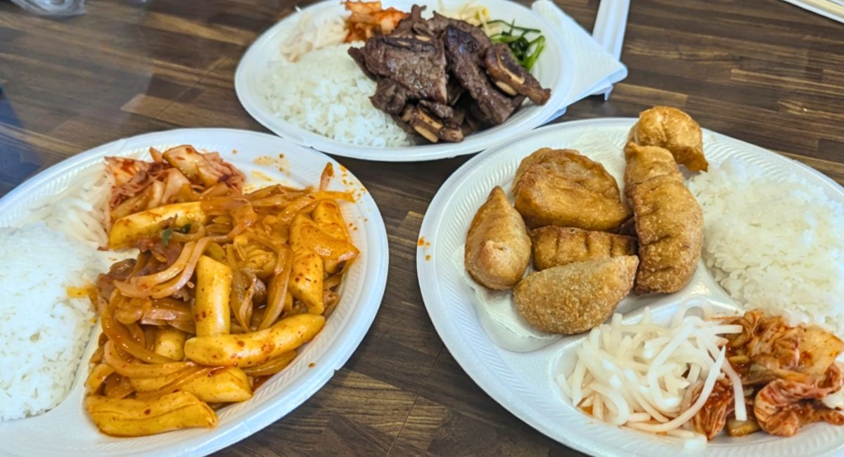 dishes at Korean House in Cheyenne, Wyoming