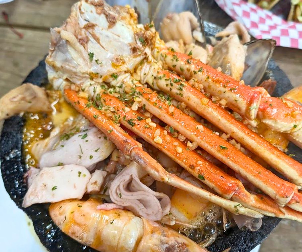 Molcajete Caliente at Mariscos KC in Olathe, Kansas