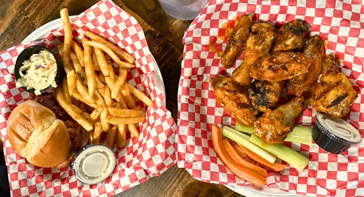 dishes at Riverhouse BBQ in Big Sky, MT